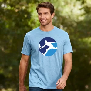 Pickleball Theme Round Silohuette T-shirt